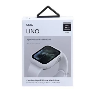 UNIQ etui Lino Apple Watch Series 4/5/6/SE 44mm. biały/dove white - Akcesoria do smartwatchy - miniaturka - grafika 4