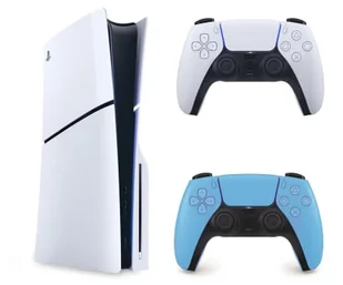 Sony PlayStation 5 Slim + DualSense Starlight Blue - Konsole Playstation - miniaturka - grafika 1