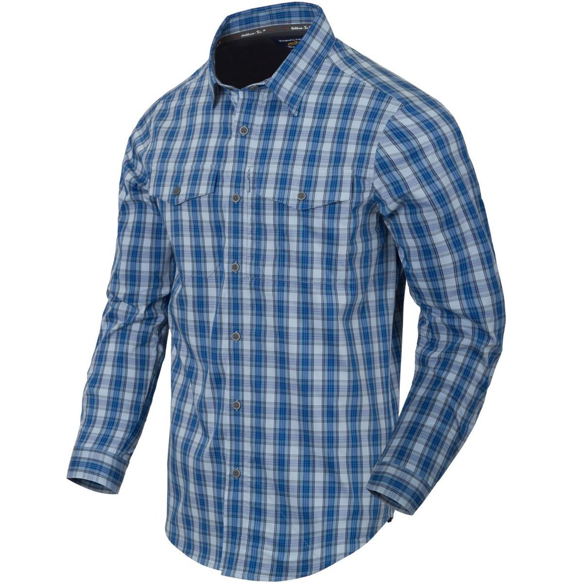 Koszula helikon covert concealed carry shirt ls - ozark blue plaid