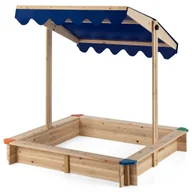 Place zabaw - Piaskownica z daszkiem Drewniana 121 x 121 x 120 cm - miniaturka - grafika 1