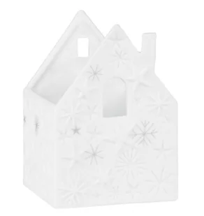 Lampion house of light, śnieżynki kod: C90308 - Inne naczynia kuchenne - miniaturka - grafika 1