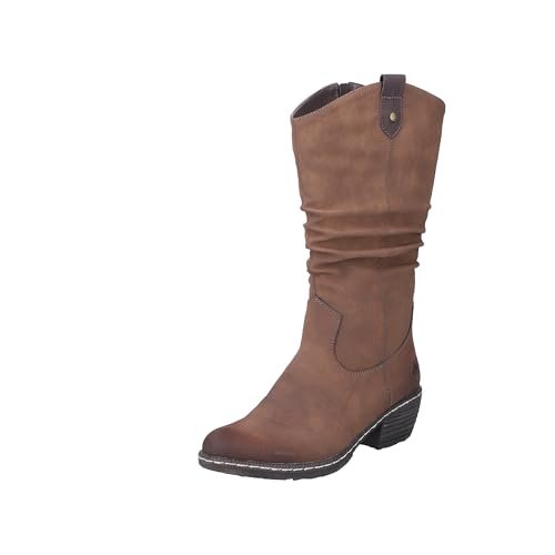 Rieker Damskie 93775 Półdługie kozaki, brązowe, 38 EU, brązowy, 38 EU