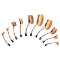 Pędzle do makijażu - Rio Beauty Professional Microfibre Cosmetic Brush Collection zestaw 10 profesjonalnych szczotek z włosiem z mikrofibry do makijażu - miniaturka - grafika 1
