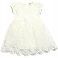 Sukienki - Elegancka SUKIENKA Tiulowa KORONKOWA Haft 104 - miniaturka - grafika 1