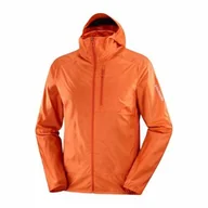 Kurtki i kamizelki sportowe damskie - Kurtka Salomon Bonatti Cross Wind FZ Hoodie Burnt Ochre - miniaturka - grafika 1