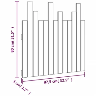 Wezgłowie łóżka, białe, 82,5x3x80 cm, lite drewno sosnowe Lumarko - Inne meble do sypialni - miniaturka - grafika 9