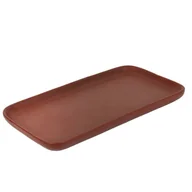 Miski i półmiski - Intesi Taca ceramiczna Lare 31x16cm brązowa 222288 - miniaturka - grafika 1