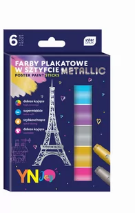 Farby plakatowe w sztyfcie, Metallic - Przybory szkolne - miniaturka - grafika 1