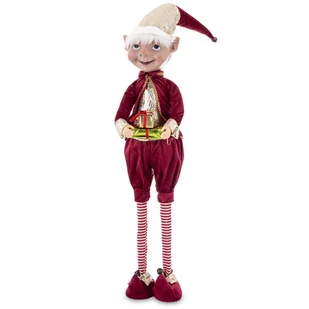 Figurka Elf Materiałowa Świąteczna Boże Narodzenie - Ozdoby bożonarodzeniowe - miniaturka - grafika 1