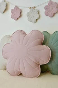 Girlanda dekoracyjna lniana kwiaty "Piaskowe róże" - Girlandy - miniaturka - grafika 1