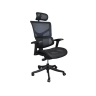Fotele i krzesła biurowe - BROSCO Ergonimiczny Fotel ERGOFLY SAIL T-01 Black SAS01 T-01 Black - miniaturka - grafika 1