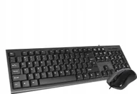 Zestawy myszka + klawiatura - Klawiatura + mysz Omega OMEGA KEYBOARD US MOUSE SET OKM-09 ZESTAW PRZEWODOWY KLAWIATURA MYSZ USB BLACK [45545] - miniaturka - grafika 1