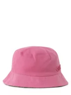 Czapki damskie - GUESS - Damski bucket hat z dwustronnym wzorem, wyrazisty róż|beżowy - miniaturka - grafika 1