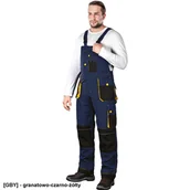 Odzież robocza - Leber & Hollman Spodnie ochronne ogrodniczki 62 granatowo-czarno-żółty 115L708 - miniaturka - grafika 1