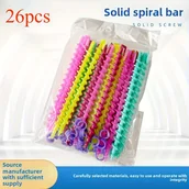 Wałki do włosów - TEMU 26 szt. Miękkie Lokówki do Naturalnych Kręconych Fryzur – Bez Użycia Ciepła, Łatwe w Stosowaniu Domu, Różne Kolory, Idealny Prezent na Dzień , - miniaturka - grafika 1