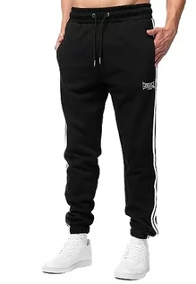 Spodenki męskie - Lonsdale Moynalty męskie spodnie do biegania, normalny krój, czarny/biały, XL, 117482 - grafika 1