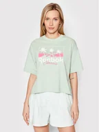 Koszulki sportowe damskie - Reebok T-Shirt Classics Summer H58673 Zielony Oversize - miniaturka - grafika 1