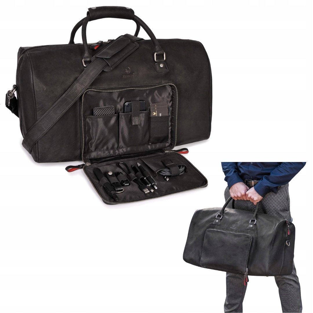 Torba Podróżna Skóra Naturalna Vintage Premium Męska Hand Made