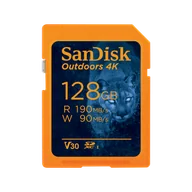 Karty pamięci - SanDisk Outdoors 4K SDXC UHS-I Card - 128GB Single Pack - SDSDXWA-128G-GN6VN - miniaturka - grafika 1