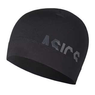 Czapki damskie - Czapka Asics Logo Beanie 3013A034 (kolor Czarny) - grafika 1