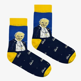 Skarpetki Papież Jan Paweł II Granat - Skarpetki męskie - miniaturka - grafika 1