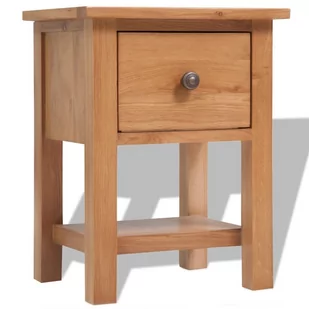 vidaXL Szafka nocna z drewna dębowego 36x30x47 cm brąz GXP-678410 8718475528050 - Szafki nocne - miniaturka - grafika 1