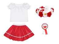 Dresy i komplety dla dziewczynek - ZESTAW NARODOWY BIAŁO-CZERWONY 116-128 4el - miniaturka - grafika 1