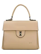 Torebki damskie - Wojas Skórzana torebka w kolorze beżowym - 30 x 24,5 x 8,5 cm - miniaturka - grafika 1