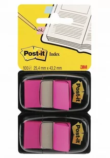 Post-It 3M Zakładki indeksujące (680-BP2EU), PP, 25x43mm, 2x50 kart., jaskraworóżowe 3M-70005078020 - Etykiety samoprzylepne i bloki etykiet - miniaturka - grafika 2