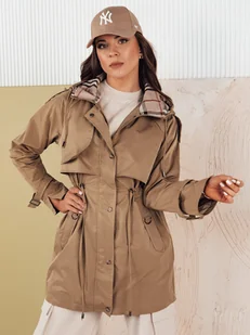 Kurtka damska parka MOZA ciemnobeżowa Dstreet TY4284-L - Kurtki damskie - miniaturka - grafika 1