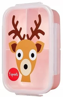 3 Sprouts, Lunchbox, Bento, Jeleń, Różowy - Lunch boxy - miniaturka - grafika 1