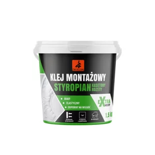 Klej montażowy styropian - kasetony - rozety 1,5 kg DRAGON - Kleje i inne preparaty budowlane - miniaturka - grafika 1