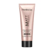 Podkłady do twarzy - Perfecta MATT ADAPT matujący podkład+baza Ciepły beż - miniaturka - grafika 1