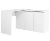 Biurka - Biurko narożne MEGAN N1 białe - miniaturka - grafika 1