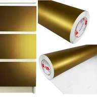Okleiny - Folia Samoprzylepna Okleina Dekoracyjna Na Meble Diy Złoty Mat 100x50cm - miniaturka - grafika 1