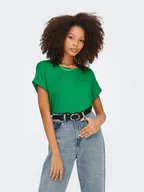 Koszulki i topy damskie - ONLY T-Shirt 15106662 Zielony Regular Fit - miniaturka - grafika 1