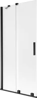 Parawany nawannowe - Mexen Velar parawan nawannowy 2-skrzydłowy rozsuwany 95 x 150 cm, szron, czarny - 896-095-000-31-70 - miniaturka - grafika 1