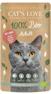 CAT'S LOVE Bio Beef - ekologiczna wołowina w naturalnej galaretce 100g - Mokra karma dla kotów - miniaturka - grafika 1
