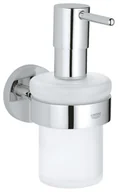 Mydelniczki i dozowniki mydła - Grohe QuickFix Start - Dozownik do mydła z uchwytem, szkło/chrom 41195000 - miniaturka - grafika 1