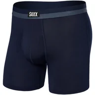 Majtki męskie - Bokserki sportowe męskie z rozporkiem SAXX SPORT MESH Boxer Brief Fly – granatowe - miniaturka - grafika 1