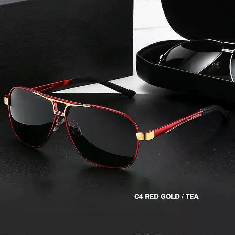 Męskie spolaryzowane okulary przeciwsłoneczne Męskie okulary słoneczne Damskie okulary przeciwsłoneczne Damskie Y2k 8521 C4 HERBATA CZERWONA
