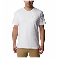 Koszulki sportowe męskie - Koszulka męska Columbia North Cascades Short Sleeve Tee Rozmiar: L / Kolor: biały - miniaturka - grafika 1