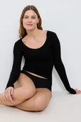 Koszulki i topy damskie - Koszulka z długim rękawem Beauty Layers Top Scoop Neck Black L - miniaturka - grafika 1