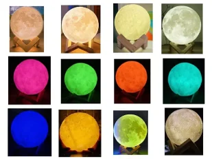 Lampka nocna księżyc kolorowa rgb usb akumulator - Lampy stojące - miniaturka - grafika 11