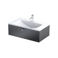 Szafki łazienkowe - Szafka łazienkowa pod umywalkę Oristo Siena 80 cm czarny mat OR45-SD1S-80-8 - miniaturka - grafika 1