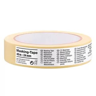Taśma malarska maskująca Standard papierowa 40m:25mm żółta tesa® - Folie i taśmy malarskie - miniaturka - grafika 1