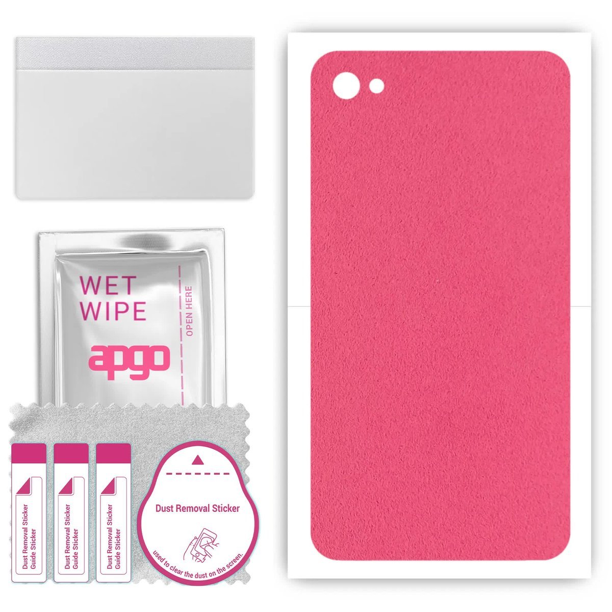 Folia naklejka skórka strukturalna na TYŁ Zamsz do Apple iPhone 4 - Zamsz Różowy - apgo SKINS