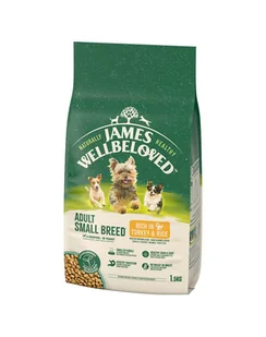 JAMES WELLBELOVED Adult 1,5 kg sucha karma pełnoporcjowa dla dorosłych psów małych ras 6 miesięcy - 10 lat bogata w indyka i ryż - - Sucha karma dla psów - miniaturka - grafika 1