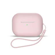 Akcesoria do słuchawek - HURTEL etui do słuchawek AirPods 3 + pasek smycz na nadgarstek różowe - miniaturka - grafika 1