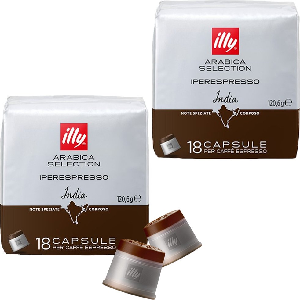 2x KAPSUŁKI ILLY IPERESPRESSO ARABICA SELECTION INDIA 18 SZTUK